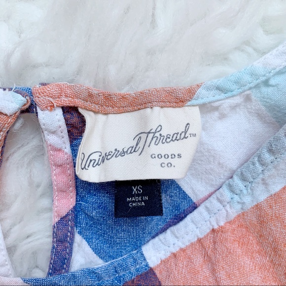 Target Universal Thread plaid tank top - Picture 4 of 8